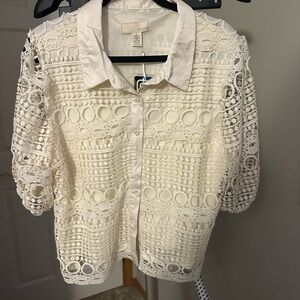 Elegant Cream Lace Blouse